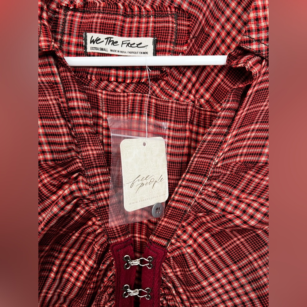 We The Free - Red Plaid Shirt - Picture 4 of 5